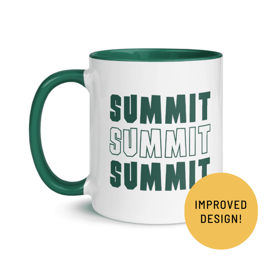 Mug, Ceramic (Color Rim) – Summit Summit Summit