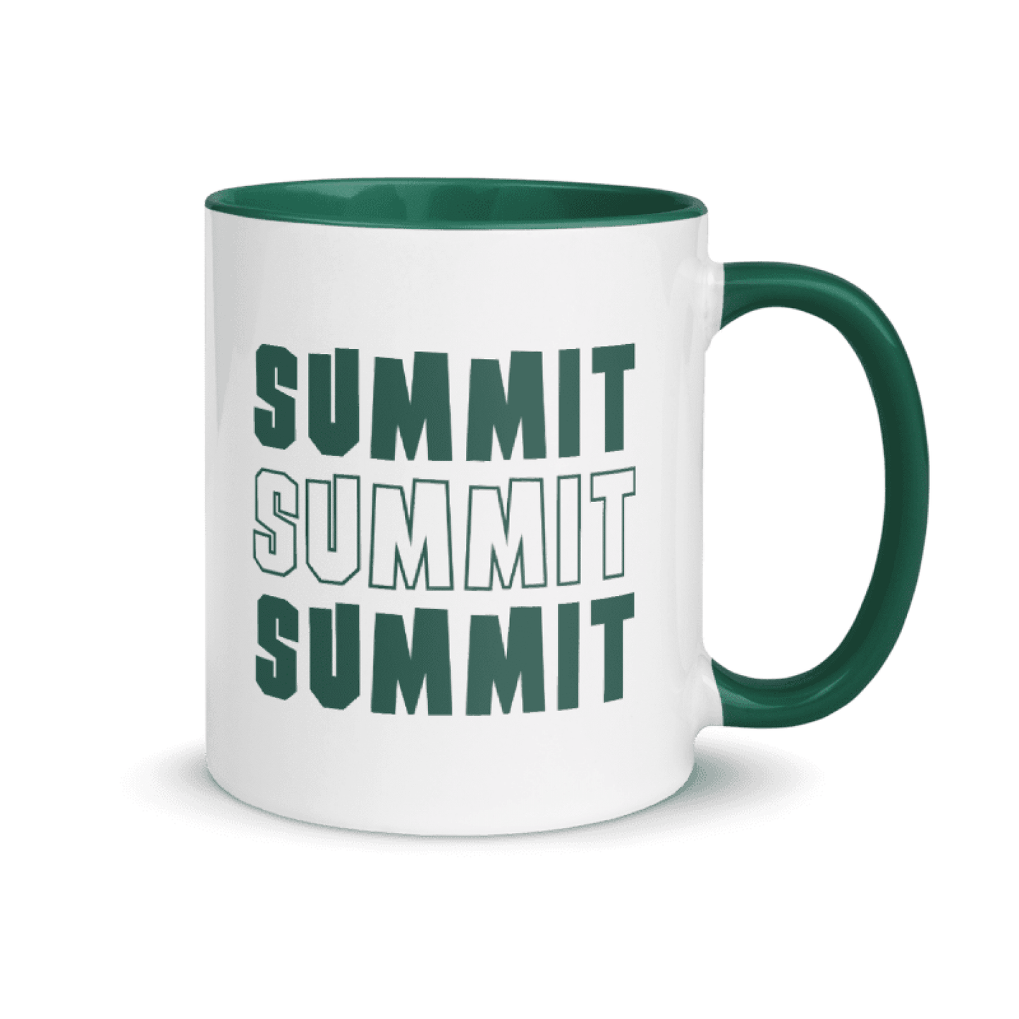 Mug, Ceramic (Color Rim) – Summit Summit Summit