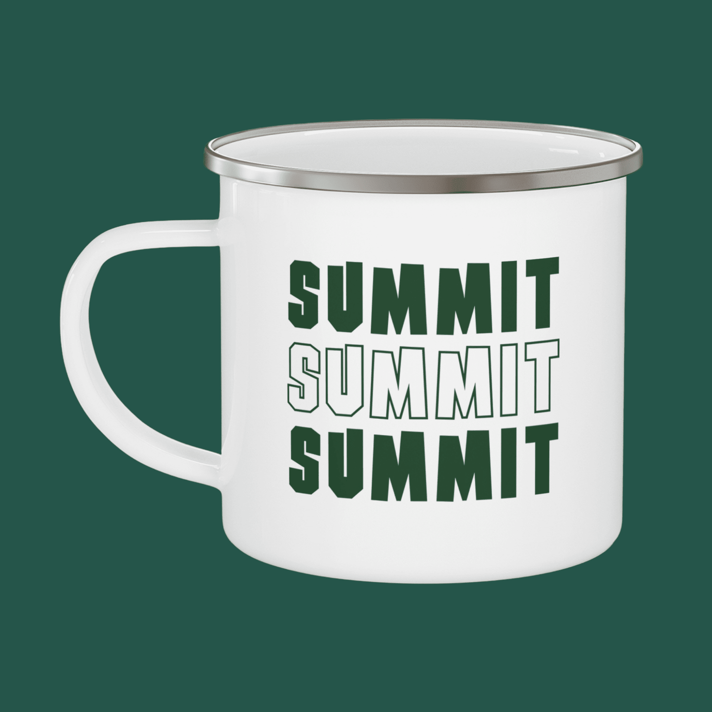 Mug, Enamel – Summit Summit Summit